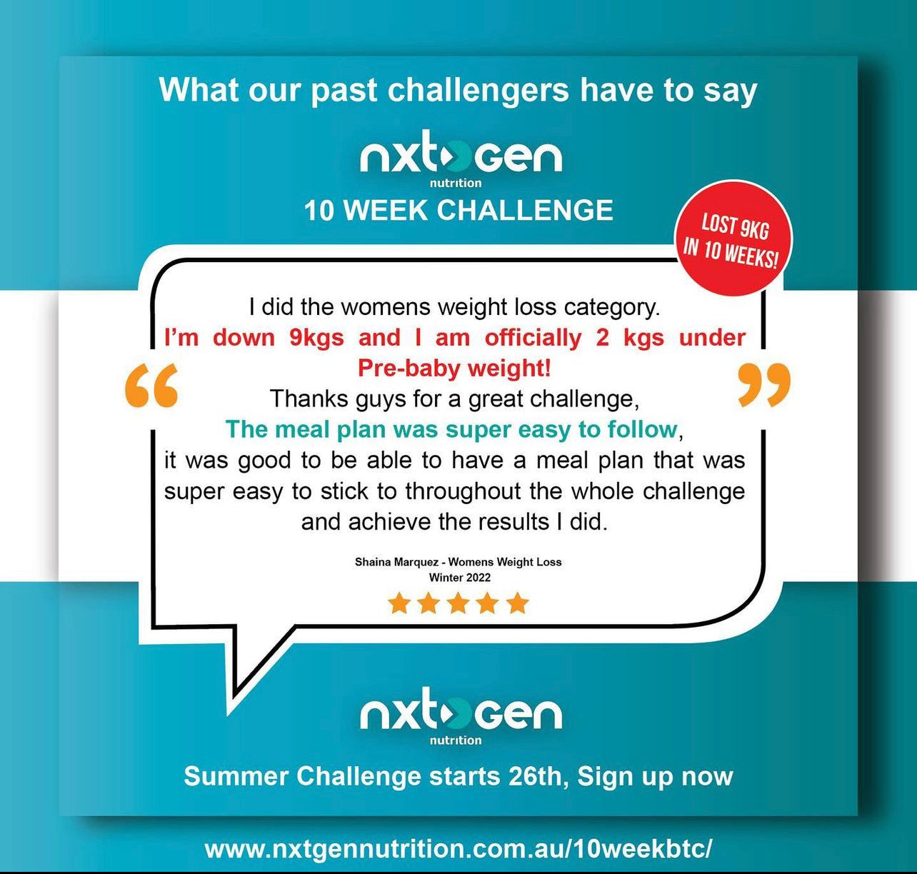 10 week challenge Summer 2025