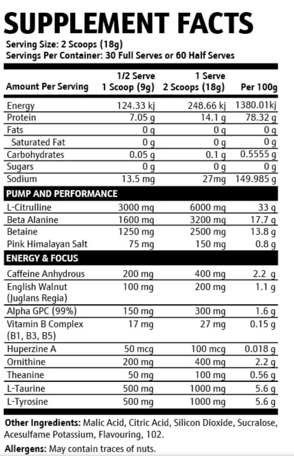 Villain Pre Workout