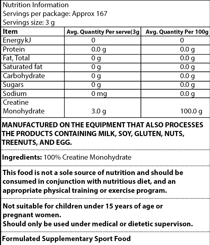 FNKSHN Creatine Monohydrate 100% Pharmaceutical Grade