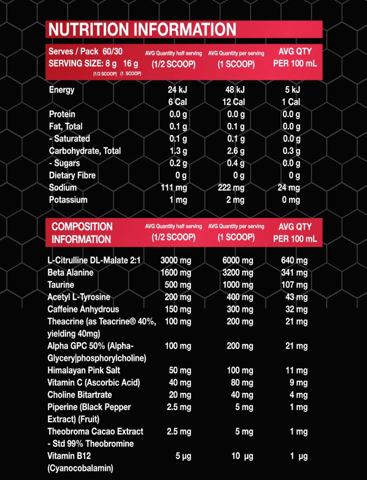 All 1 Protein 1 shot Pre workout