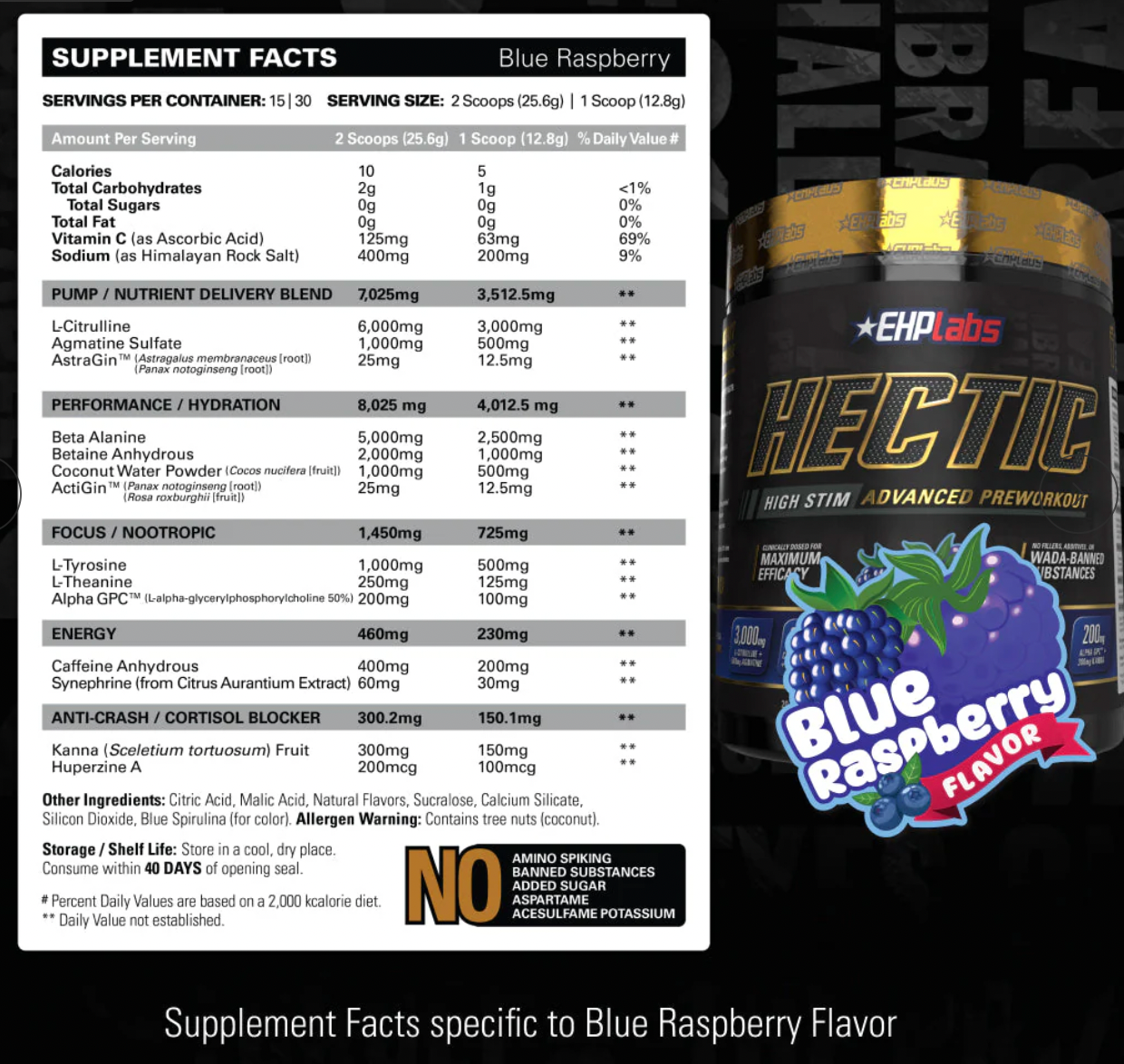 EHP Labs HECTIC Pre-Workout