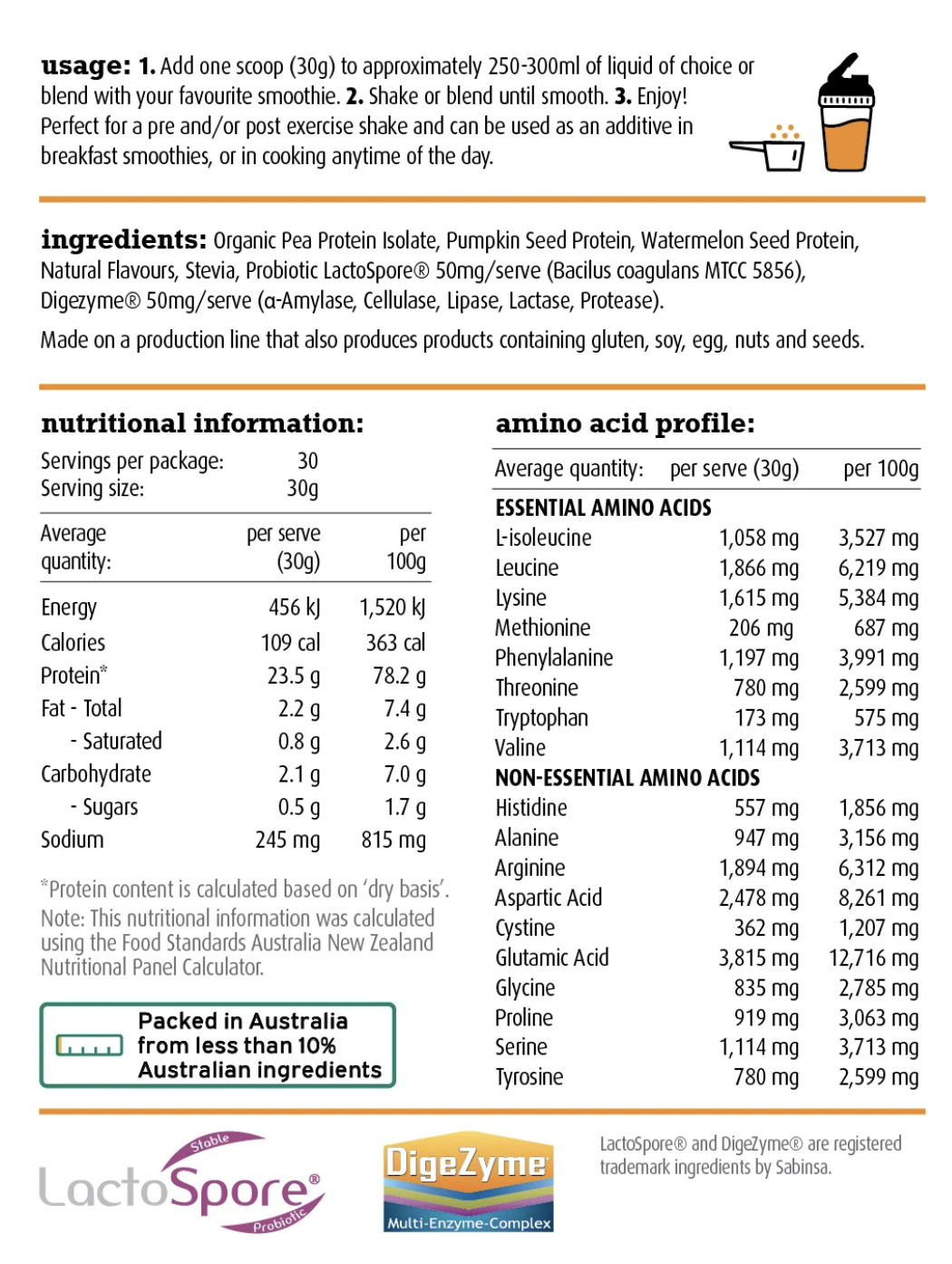 WHITE WOLF NATURAL + LEAN VEGAN PROTEIN BLEND
