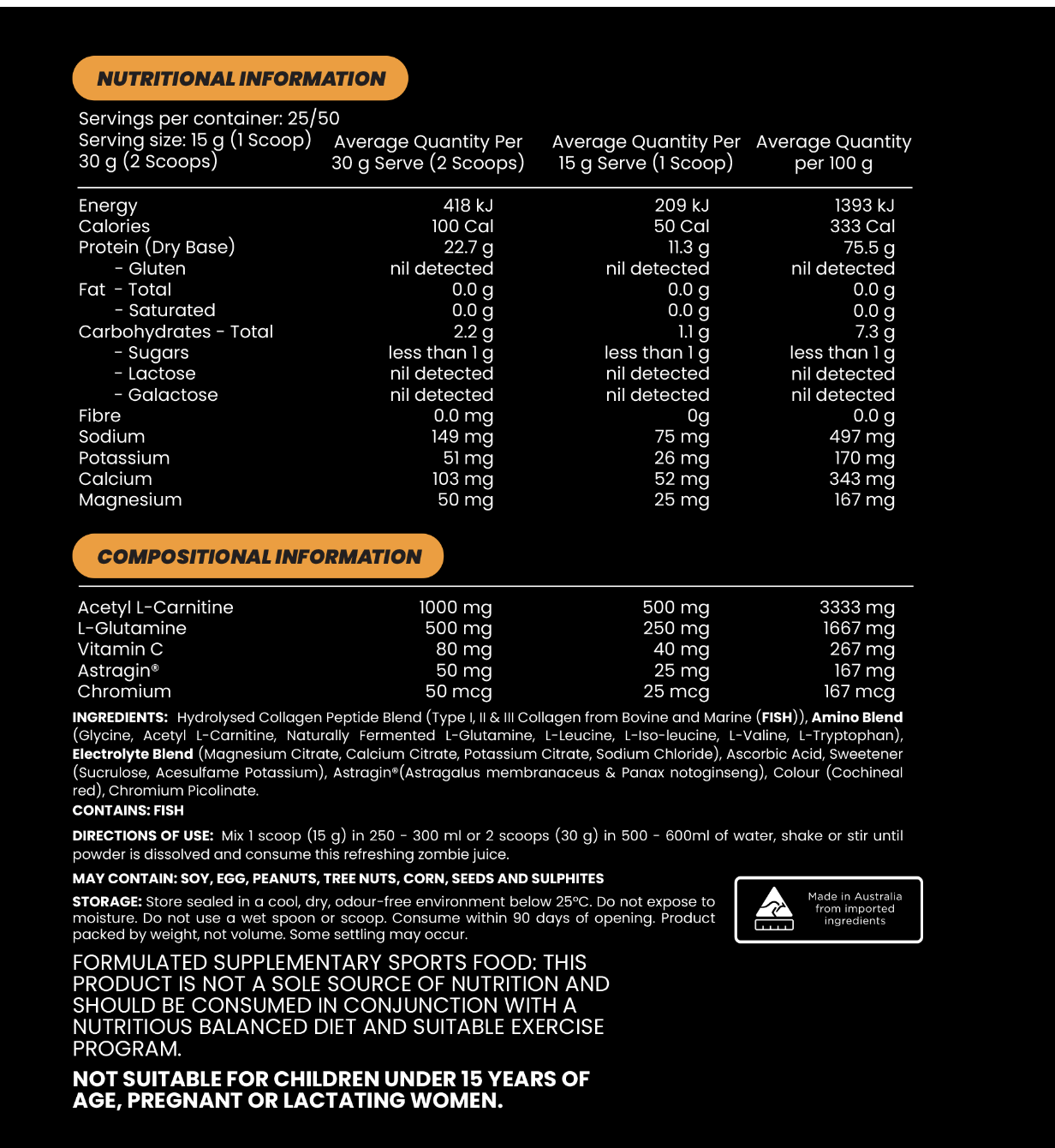 Zombie Labs protein water